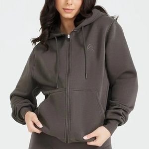 Oner Active Deep Taupe Classic Oversized Zip Hoodie